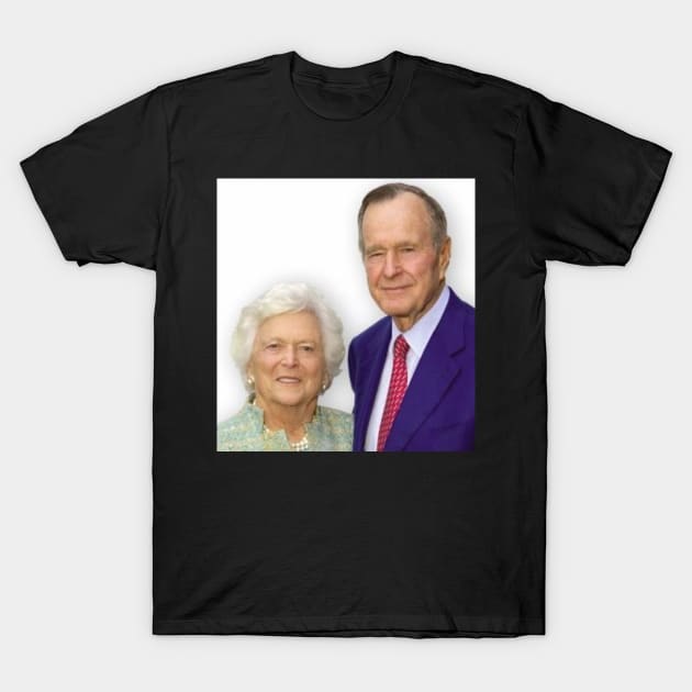 Former President and Mrs. Barbara Bush T-Shirt by gillys